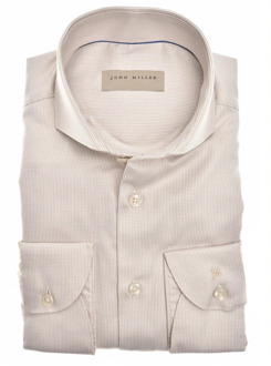John Miller tailored fit shirt John Miller , Brown , Heren - 2Xl,3Xl