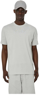 John Richmond Geborduurd Front Regular Fit T-shirt John Richmond , Gray , Heren - 2Xl,Xl,L,M