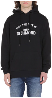 John Richmond Geborduurd logo sweatshirt John Richmond , Black , Heren - 2XL