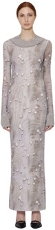 John Richmond Lange jurk met patroon en ronde hals John Richmond , Multicolor , Dames - M,S,Xs,2Xs