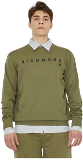 John Richmond Logo Sweatshirt met Ronde Hals en Lange Mouwen John Richmond , Green , Heren - 2Xl,Xl,L,M,S,3Xl