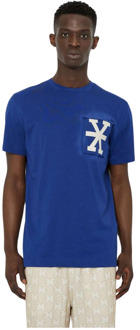 John Richmond Logo T-shirt met korte mouwen John Richmond , Blue , Heren - 2Xl,Xl,L