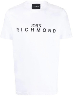 John Richmond Logo T-shirt met korte mouwen John Richmond , White , Heren - 2XL