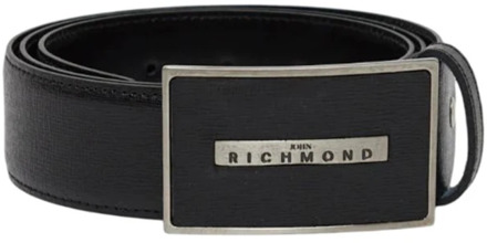 John Richmond Metalen Logo Taille Riem John Richmond , Black , Dames - 110 Cm,100 Cm,105 Cm,115 CM
