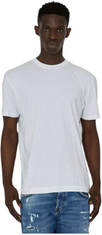 John Richmond Ronde Hals Slim Fit Bedrukt T-shirt John Richmond , White , Heren - Xl,S