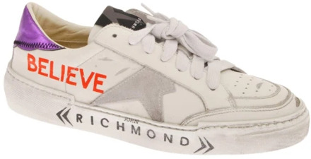 John Richmond Statement Leren Sneakers John Richmond , White , Dames - 36 EU