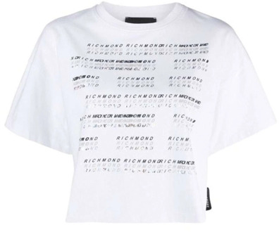 John Richmond Stijlvolle Dames Grafische T-Shirts John Richmond , White , Dames - XL