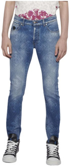 John Richmond Stijlvolle Slim Fit Jeans voor Mannen John Richmond , Blue , Heren - W36,W34,W38,W31,W35,W33,W32,W30,W40