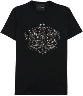 John Richmond T-shirt met decoratieve studs aan de voorkant John Richmond , Black , Heren - 2Xl,M