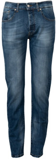 John Richmond Versleten denim jeans John Richmond , Blue , Heren - W30,W36,W35,W32,W34,W33