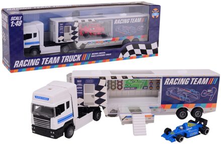 John Toy Racing team truck schaal 1:48 Multikleur