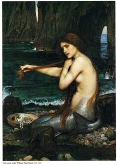 John William Waterhouse - A Mermaid Kunstdruk 60x80cm