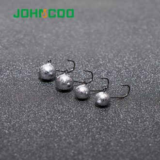Johncoo 1G 1.5G 2G 3G 5G Lood Hoofd Haak Zachte Worm Vishaak 10Pcs jig Hoofd Haak Prikkeldraad Enkele Vishaak 2g 10stk