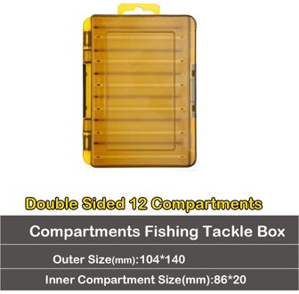 Johncoo Dubbelzijdig 14/12 Compartimenten Visgerei Dozen Vissen Lokken Box Organizer Visaas Tackle Storage Case