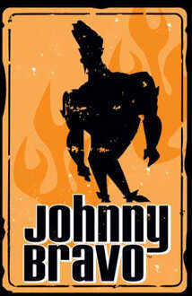 Johnny Bravo Fire Men's T-Shirt - Black - 3XL Zwart