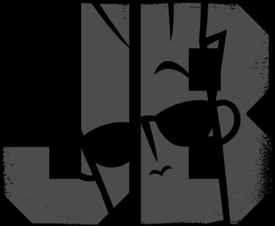 Johnny Bravo JB Sillhouette Men's T-Shirt - Black - S Zwart