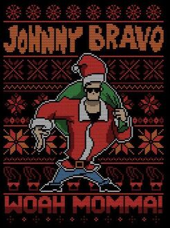 Johnny Bravo Kerstmis Dames T-Shirt - Zwart - XXL - Zwart