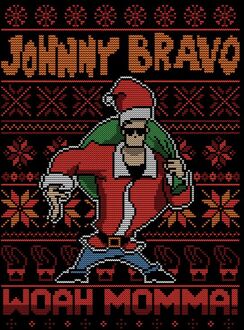 Johnny Bravo Kerstmis T-Shirt - Zwart - S