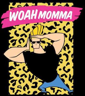 Johnny Bravo Woah Momma Men's T-Shirt - Black - 3XL Zwart