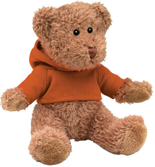 Johnny teddybeer pluche speelgoed Oranje - One size