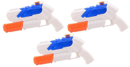 Johntoy 3x Waterpistool/waterpistolen wit/blauw 27 cm