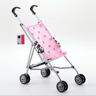 Johntoy baby rose poppenbuggy Roze