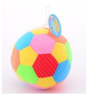 Johntoy Baby speelgoed ballen - Pluche bal met rammelaar - multi kleuren - D18 cm