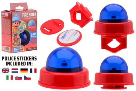 Johntoy Bike Fun Brandweer sirene deluxe rood