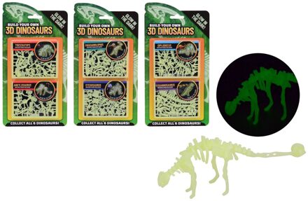 Johntoy Bouw je eigen 3D glow in the dark dino transparant
