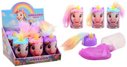 Johntoy Crazy fluffy hair Unicorn putty verschillende