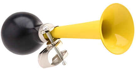Johntoy Fiets toeter - metaal - geel - Kinderen - Kinderfiets - luchthoorn - retro knijptoeter