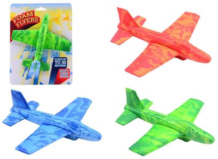 Johntoy Foam vliegtuig op kaart verschillende