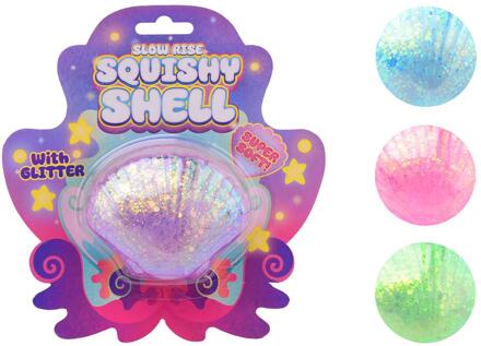 Johntoy Glitter schelp op kaart verschillende