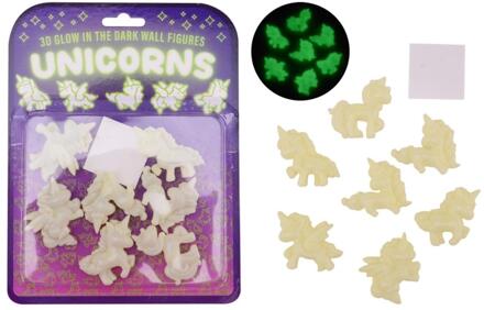 Johntoy Glow eenhoorn muurstickers groen