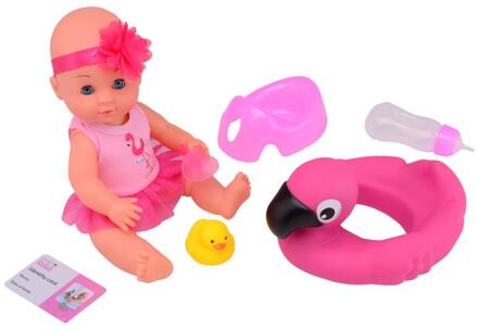 Johntoy John Toy Baby Rose drink en plaspop 30cm verschillende