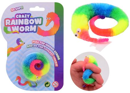 Johntoy John Toy Crazy rainbow worm op kaart verschillende