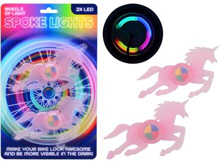 Johntoy John Toy Eenhoorn spaakverlichting roze