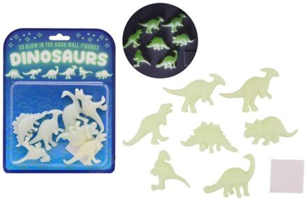 Johntoy John Toy Glow in the dark 3D muur dino's groen