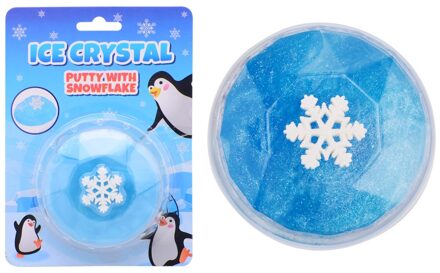 Johntoy John Toy IJs putty met sneeuwvlok blauw