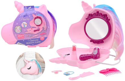 Johntoy John Toy Unicorn beauty case met koord Multikleur