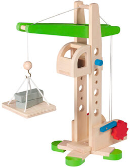 Johntoy Joueco Houten Hijskraan Multikleur