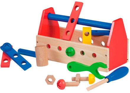 Johntoy Joueco Houten Speelgoed Gereedschapskist Multikleur
