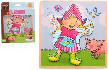 Johntoy Jouéco® Fien & Teun houten puzzel Fien