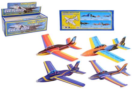 Johntoy Jumbo EVA foam vliegtuig 45cm verschillende