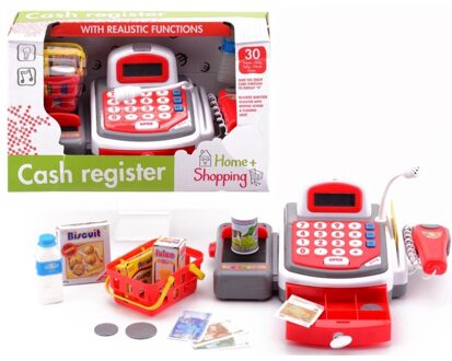 Johntoy Kassa Met Licht En Geluid 30-delig Rood 30 Cm