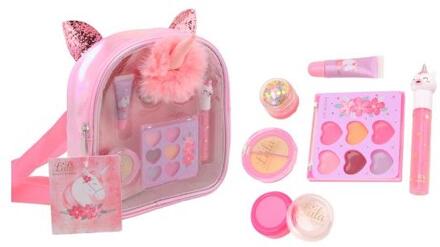 Johntoy LaLa Make-up set in eenhoorn rugzak roze