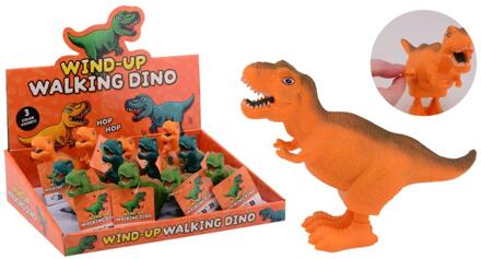 Johntoy Opwindbare lopende T-rex oranje