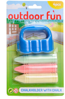Johntoy Outdoor Fun stoepkrijt met houder