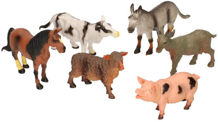Johntoy Plastic boederij dieren 6 stuks assorti - Action products