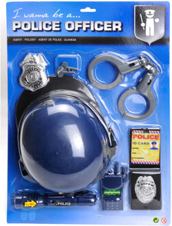 Johntoy Politie-set Op Kaart 6-delig